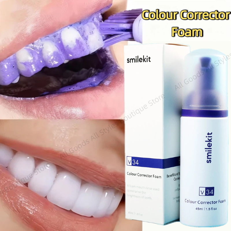 Teeth Whitening Mousse - 45ml Smilekit Purple Tooth Mousse Removes