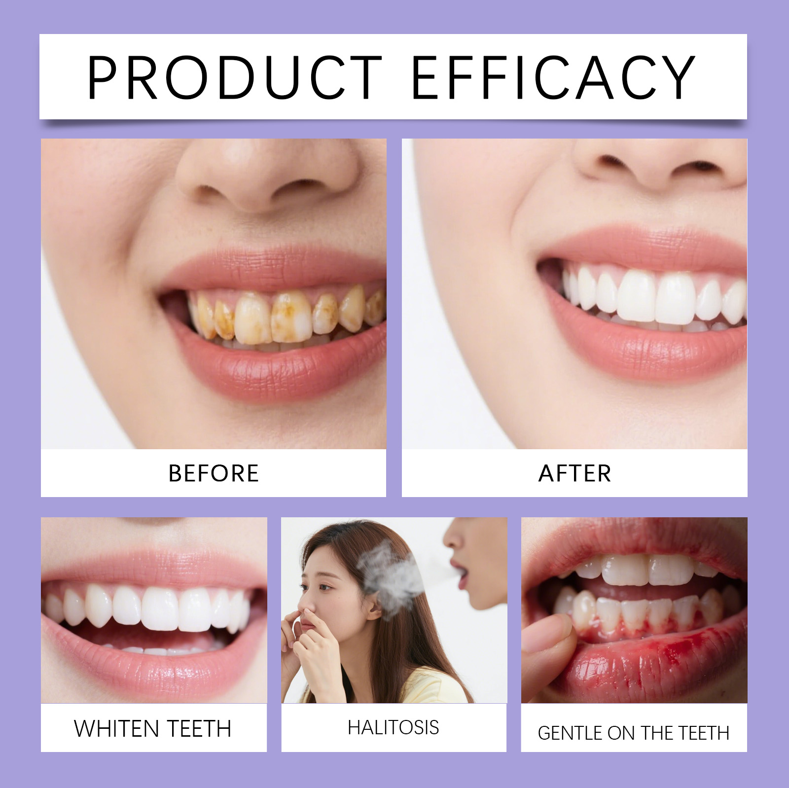 Natural Mint Flavor Purple Mou - đánh giá và giá Teeth Whitening Xylitol