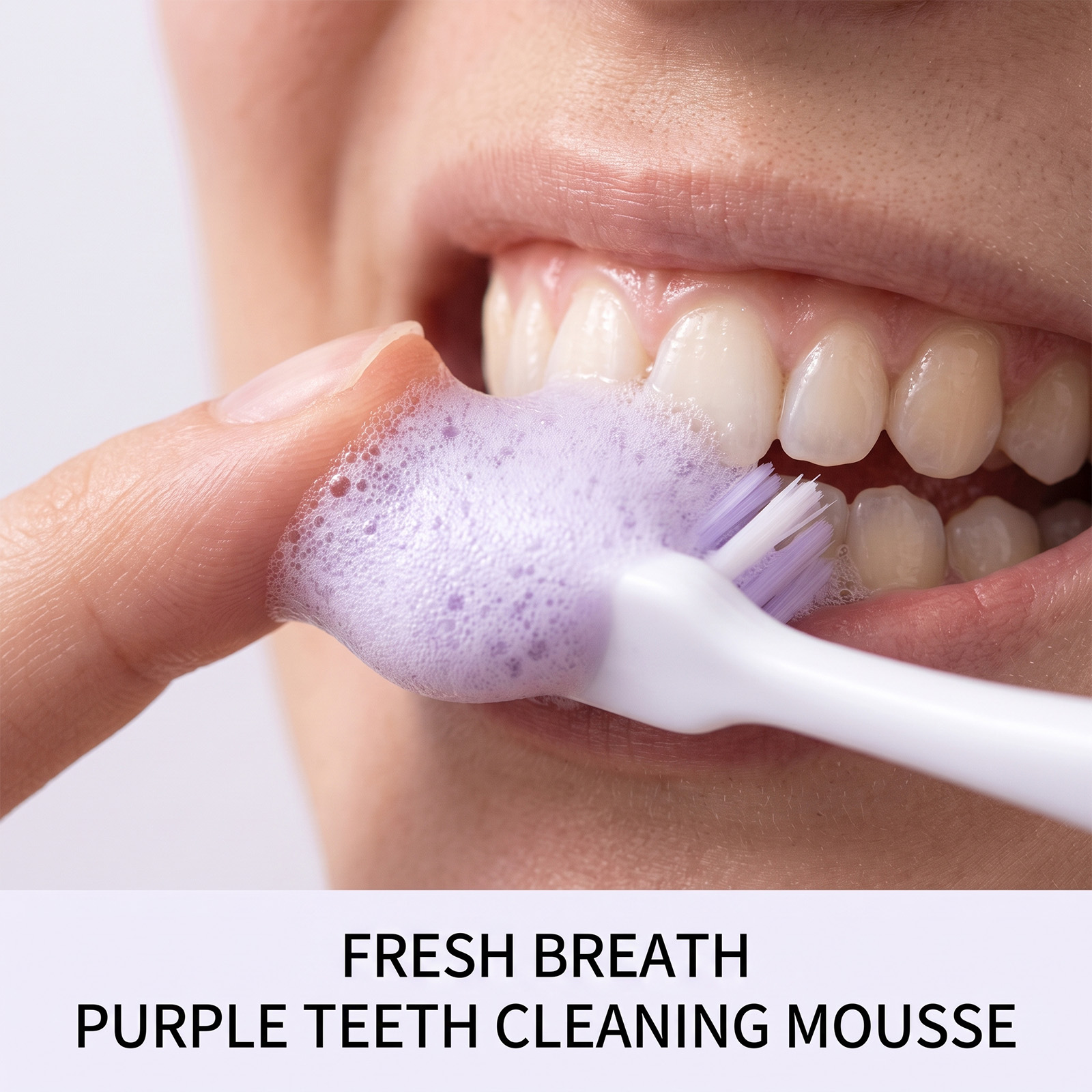 Purple Toothpaste Mousse Foam  - đánh giá và giá Teeth Whitening Mousse