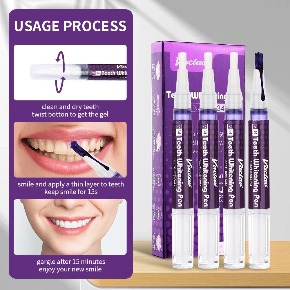Vaclav V34 Purple Teeth Whiten - đánh giá và giá Teeth Whitening Xylitol