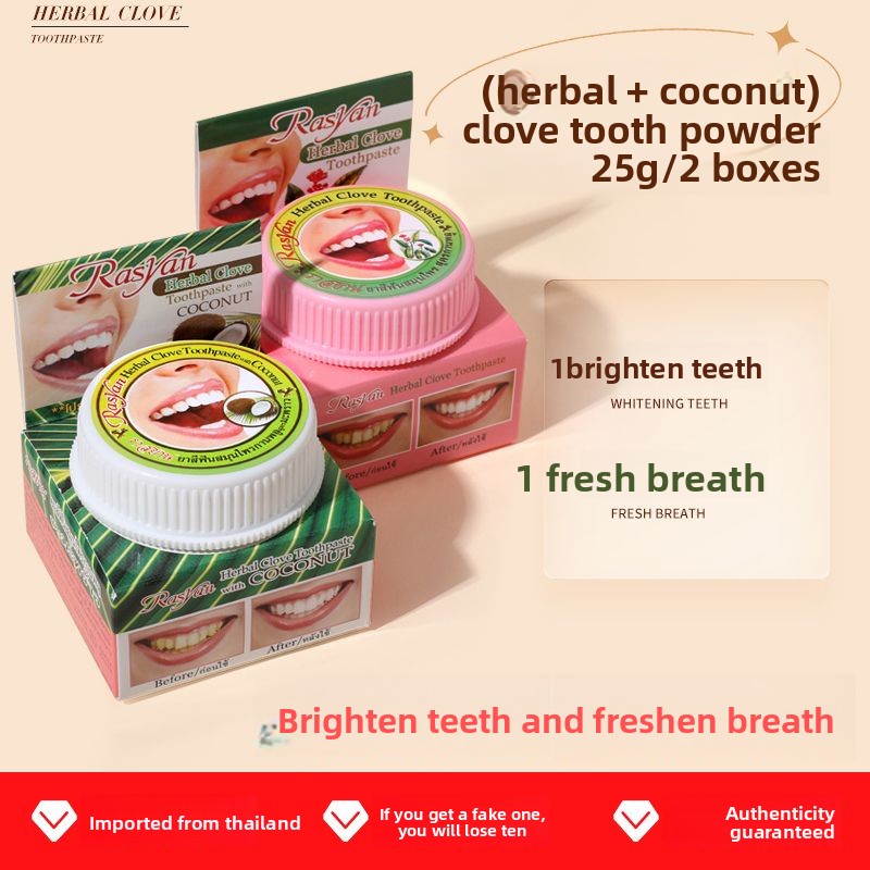 Thai Clove/coconut Tooth Powde - đánh giá và giá Teeth Whitening Groupon